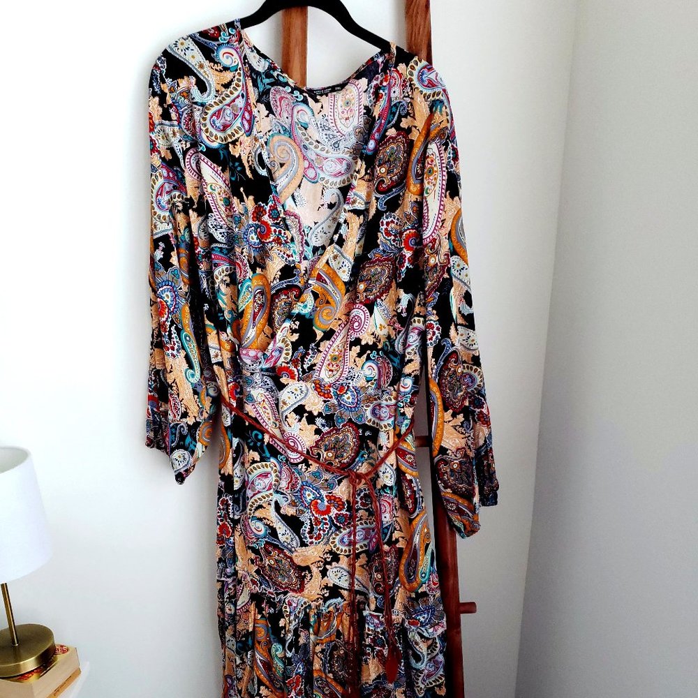 Boho Paisley Floral Dress